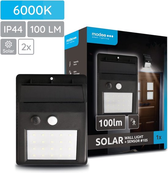 Moman Zonnelamp voor buiten, wandlamp op zonne-energie Moman Zonnelamp voor buiten, wandlamp op zonne-energie