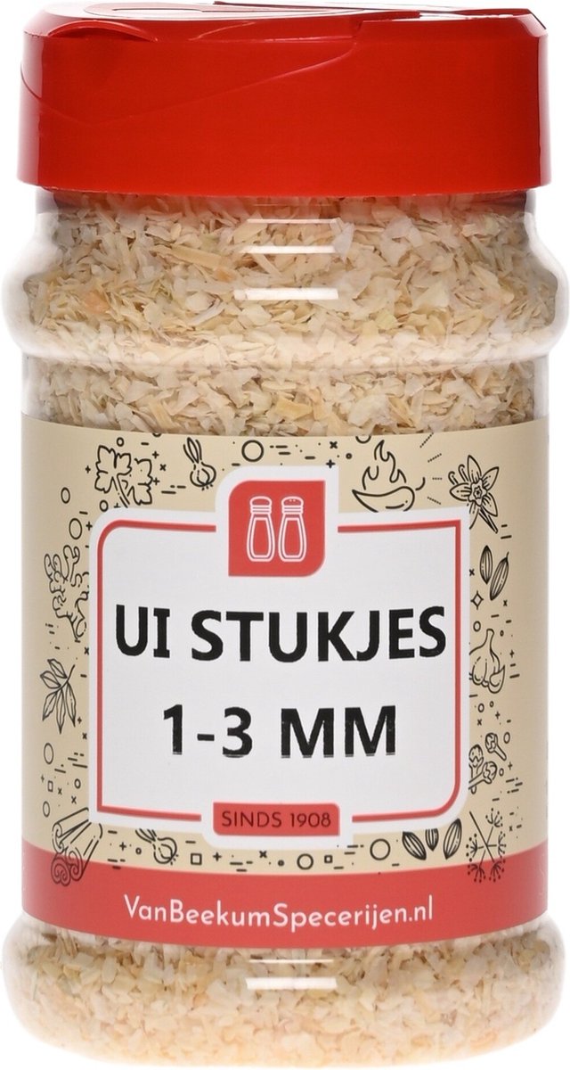 Goedkoopste Van Beekum Specerijen - Ui Stukjes 1-3 mm - Strooibus 130 gram