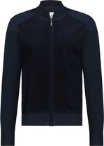 State of Art - Cardigan Velours Côtelé Bleu Foncé - Taille 4XL - Coupe Regular