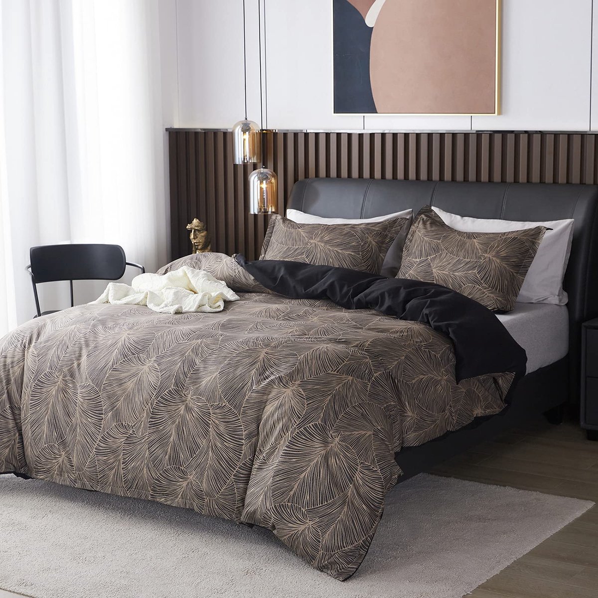 Goodivery ® Beddengoedset met Tropische Bloemenpatroon en Palmbladmotief voor een Stijlvolle Slaapkameruitstraling