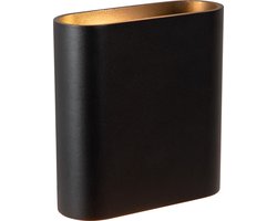 Lucide ATILA - Wandlamp Binnen/Buiten - LED Dimbaar - 2 × 5W 2700K - IP54 - Zwart
