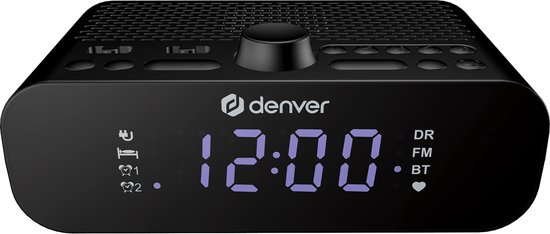 Foto: Homebay wekkerradio digitale wekker fm radio twee usb poorten voorkant wekker eenvoudig te bedienen display 100 dimbaar