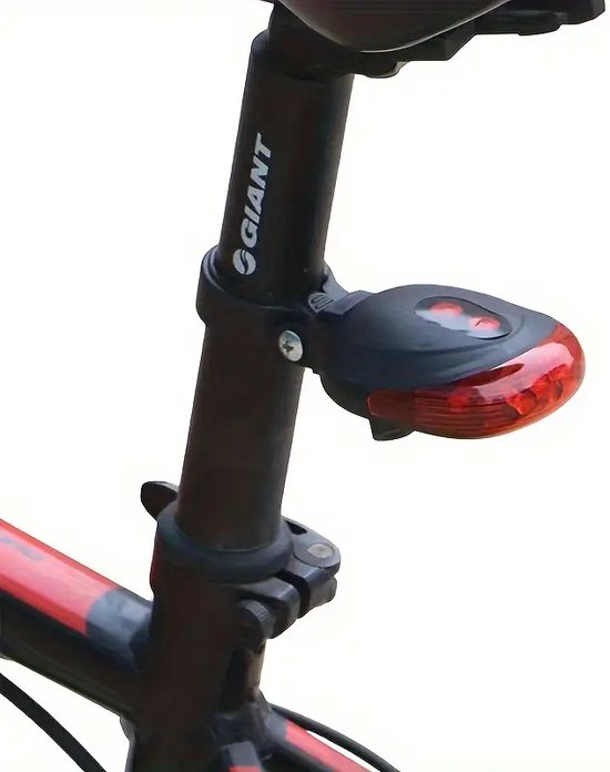 Fiets Achterlicht LED-Laser -Fietslamp-Laser Fiets Achterlicht - Led Fietsverlichting Laser- Rood Achterlicht — afbeelding 4