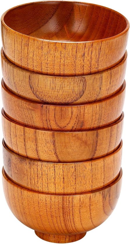 sunroot 6 stuks houten schalen serveergerei voor soep, dip, koffie, thee, decoratie slakom Ssel KüChe bestekset sunroot 6 stuks houten schalen serveergerei voor soep, dip, koffie, thee, decoratie slakom Ssel KüChe bestekset