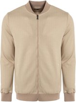 Carisma Cardigan décontracté pour hommes avec motif et fermeture éclair Beige 8660 - XL