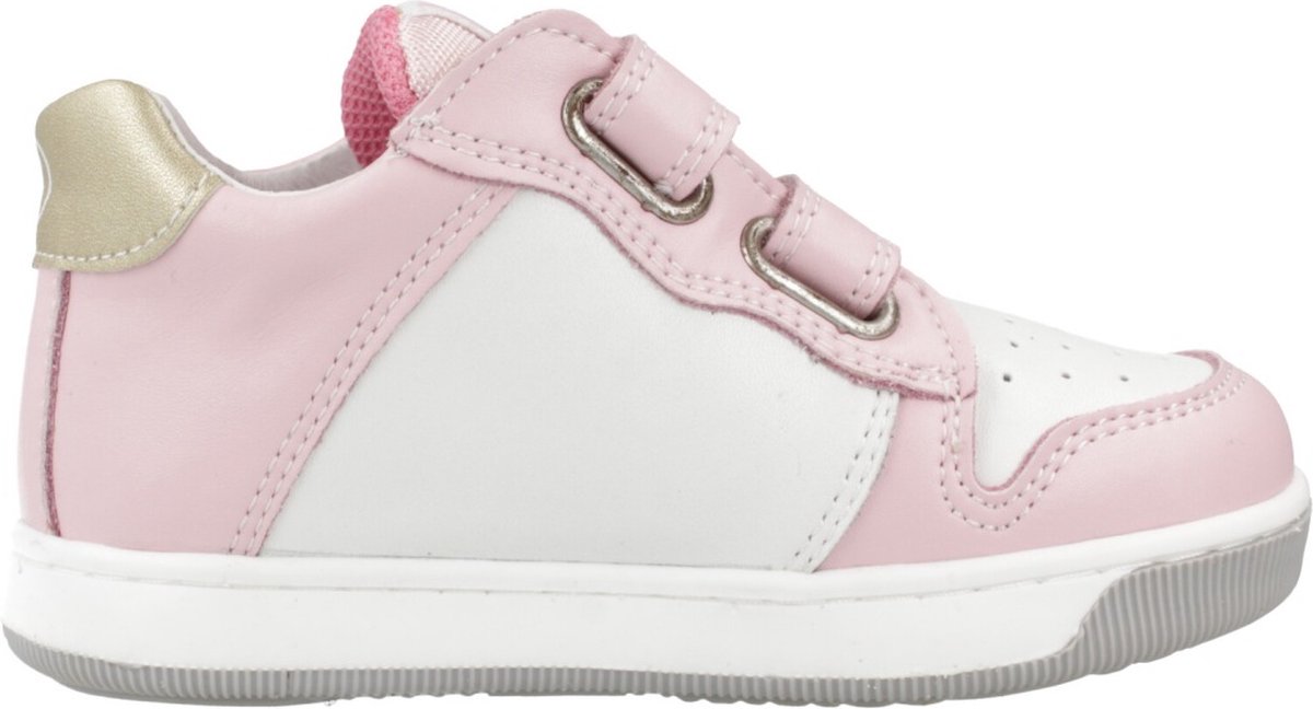 Falcotto - Frankie - Mt 22 - velcro's lederen sneakers - vlammen - roze/wit - old school