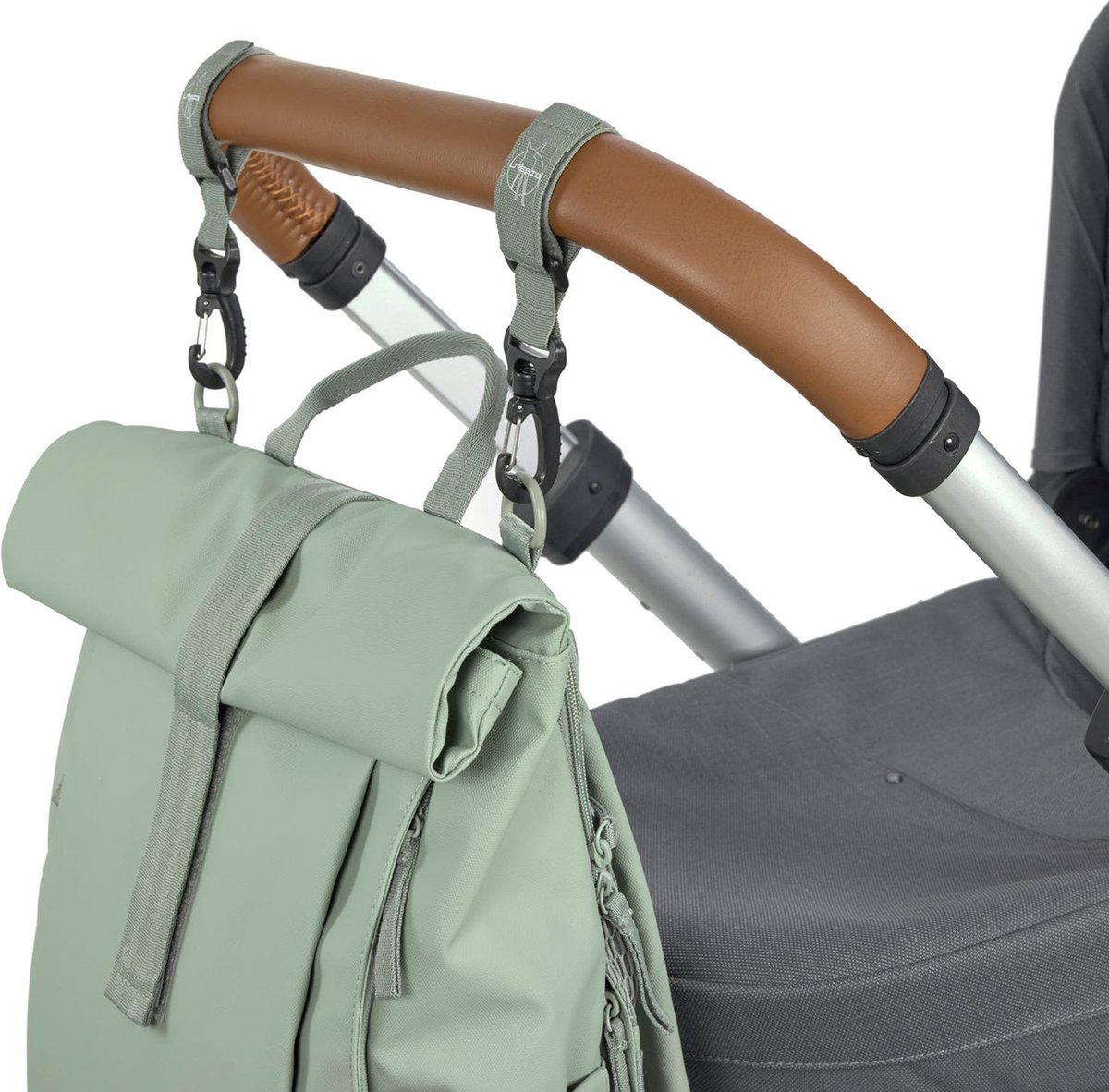 Lässig Luiertas Rugzak GRE Rolltop Up Backpack Silver Green Groene thumbnail 2
