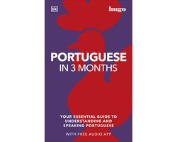 Omslag van DK Hugo in 3 Months Language Learning Courses- Portuguese in 3 Months with Free Audio App