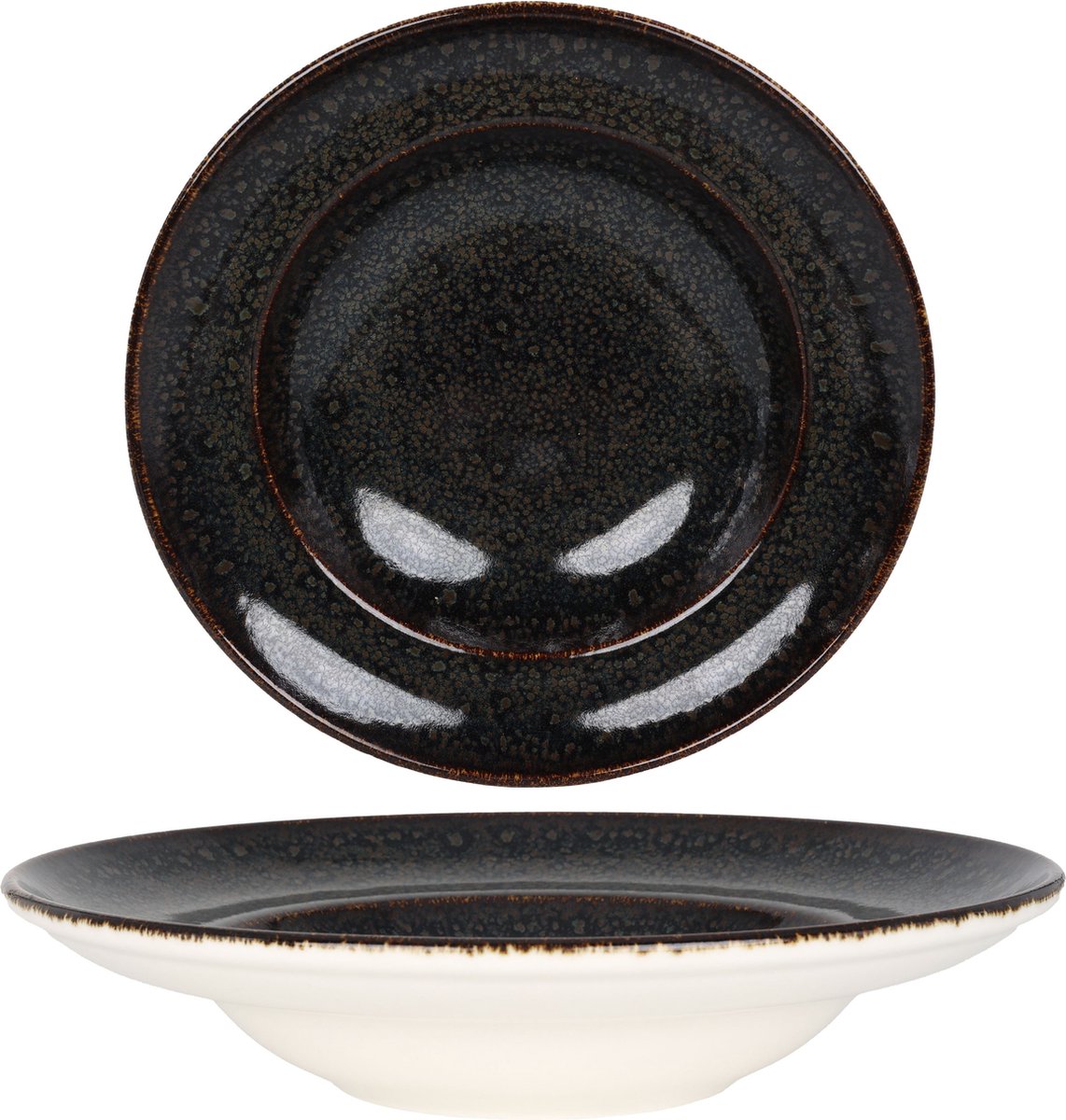 Bonna Pastabord - Ore Tierra - Porselein - 27 cm (450cc) - set van 2
