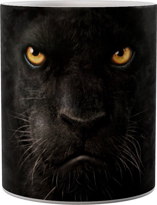 Panthère Panther Noire Grand Face - Mug 440 ml 440