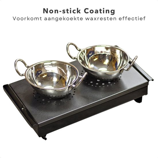 Warmhoudplaat met Waxinelichtje - Aluminium - Voedselverwarmer - Warmhoud Plaat - Warmhouder - Non-Stick Rechaud - 33x17.5 cm - Roestvrijstaal — afbeelding 5