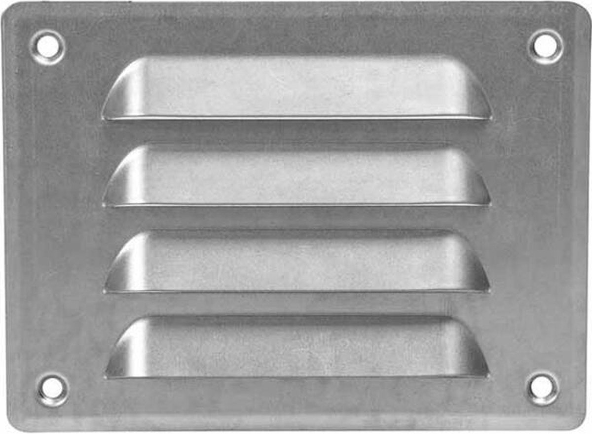 Metalen ventilatierooster vierkant 140x105 mm zink - MR14105Zn