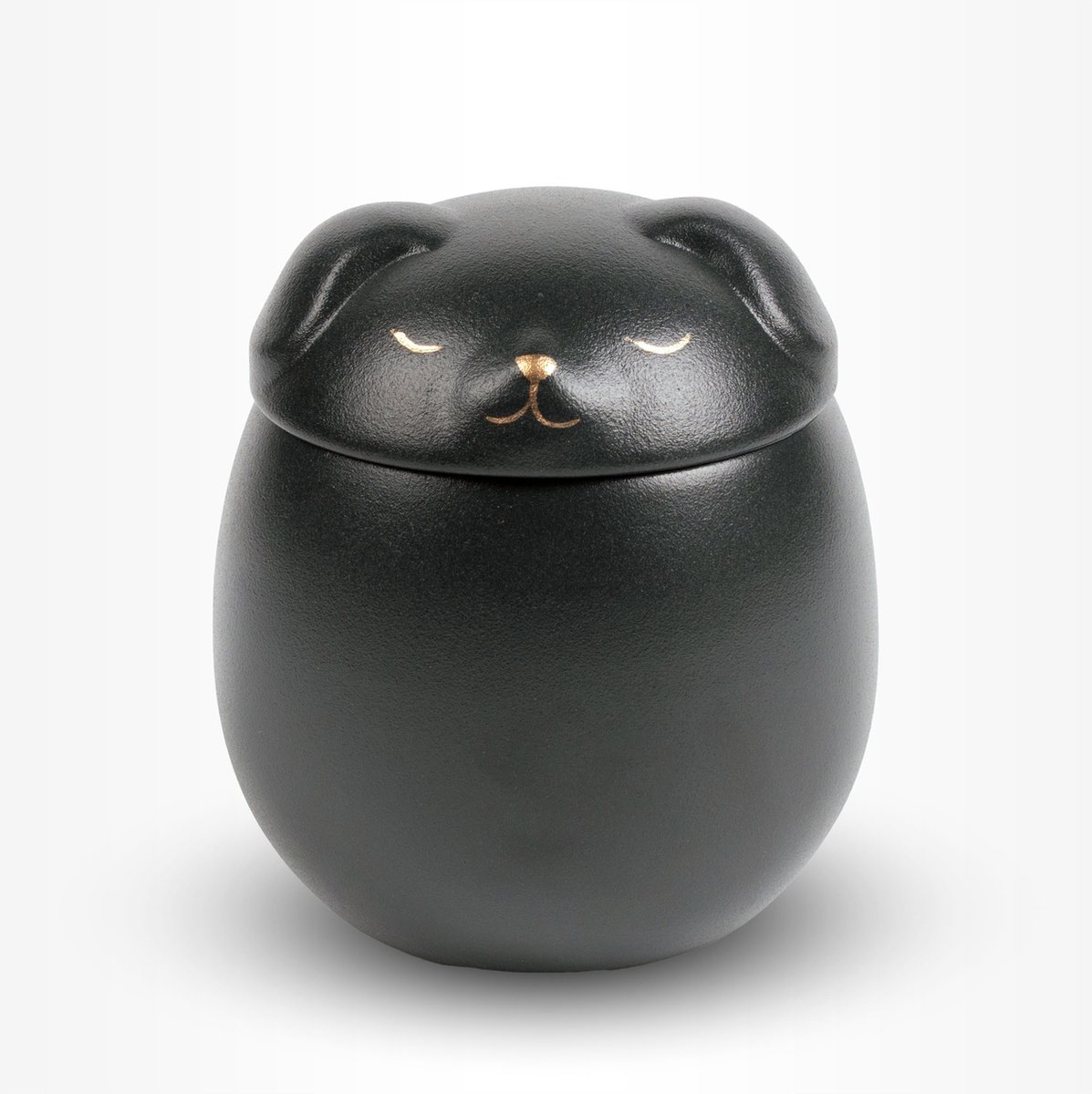 Honden Urn Klein 500 ml Zwart Slapend hondje - Dieren Urn voor As Crematie - Urn Hond - Urn Kat