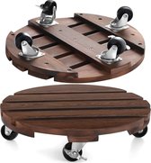 Plantenroller, rond, 40 x 40 cm, 2 stuks, bloemenroller, rolplank, rond