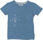 Ebbe - jongens T-shirt - blue denim melange - Maat 116