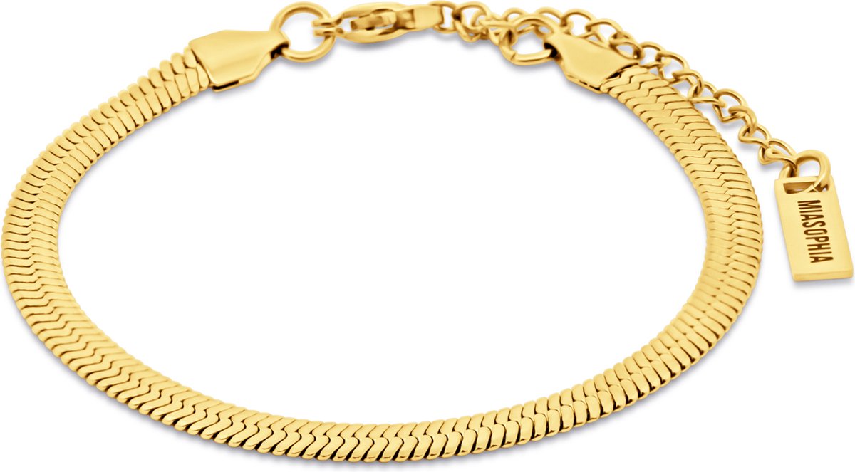 MIASOPHIA 4-MS22102 Stalen armband -16+3cm- Goudkleurige plating