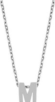 New Bling 9NB 907M Collier Argent Dames - Pendentif Lettre - M - Couleur Argent