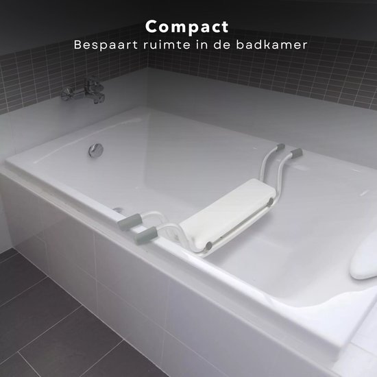 Badstoel voor Senioren - Badstoeltje - Stoel voor in Bad - Badzitje Volwassenen - Anti-Slip Revalidatie - Metaal & Kunststof - Inclusief EBOOK — afbeelding 5