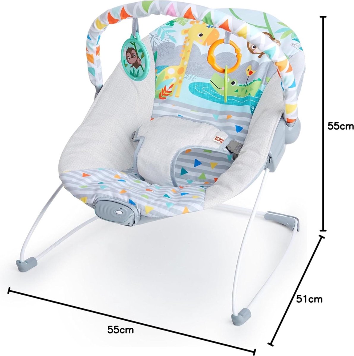 White-Label® Elektrische Schommelstoel Baby - Baby Swing - Wipstoel Baby's met Speelboog - Multikleur thumbnail 2