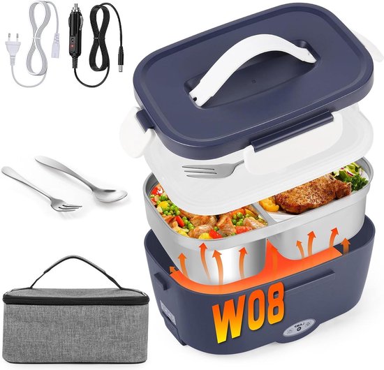 TRAVELISIMO Elektrische Lunchbox 80W Warmhaltebox Für Essen, 1,5L
