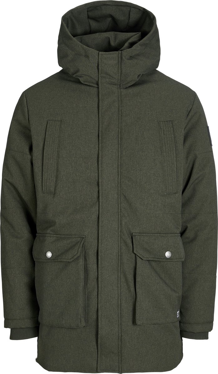 JACK&JONES - JWHFINN MELANGE PARKA - Heren - Buitenjassen