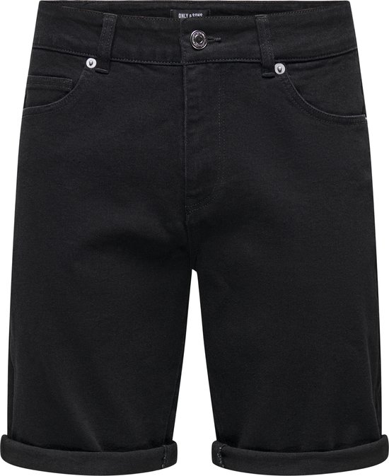 Only & Sons Broek Onsply Blkd 9041 Bj Dnm Shorts 22029041 Black Denim Mannen Maat - L
