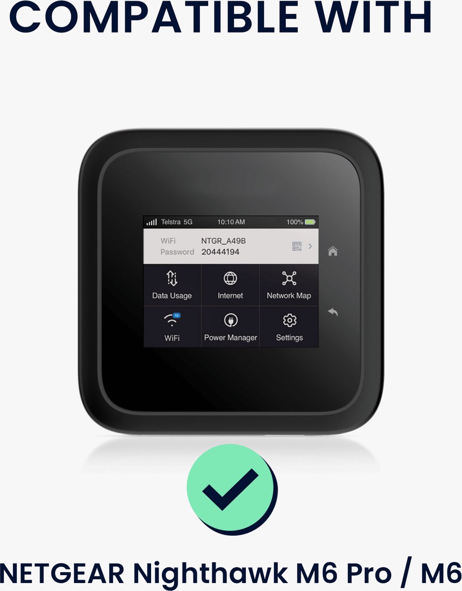 kwmobile mifi hoesje geschikt voor NETGEAR Nighthawk M6 Pro / M6 hoes - Silicone mifi router case - Mobiele wifi router beschermhoes in zwart – foto 8