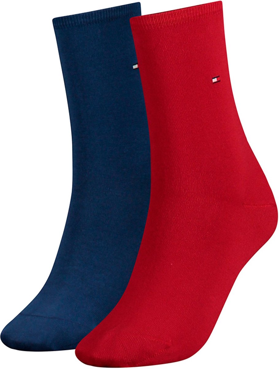 Tommy Hilfiger damessokken Casual (2 - pack) - uni katoen - Tommy rood en blauw — afbeelding 4