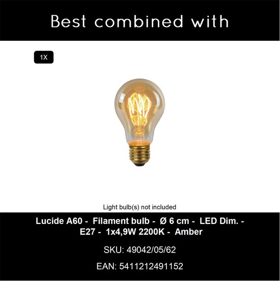 Lucide YUNKAI - Vloerlamp - Ø 40 cm - 1xE27 - Naturel - Japandi