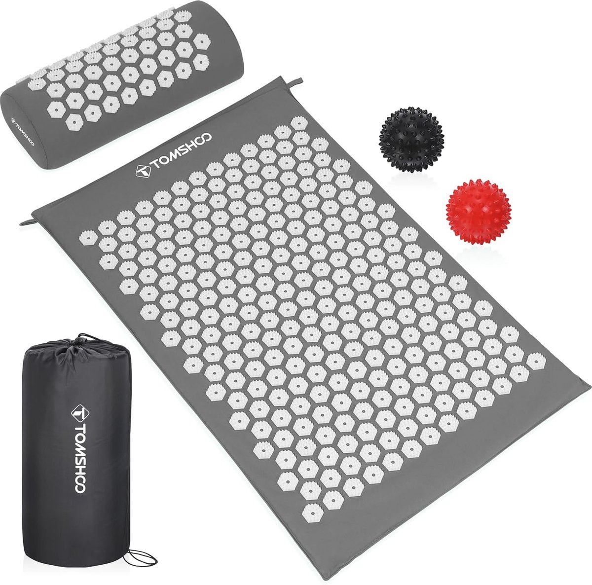 Goedkoopste Acupressuurmat Set met Hoofdkussen en Massageballen voor Rug- en Nekpijnverlichting
