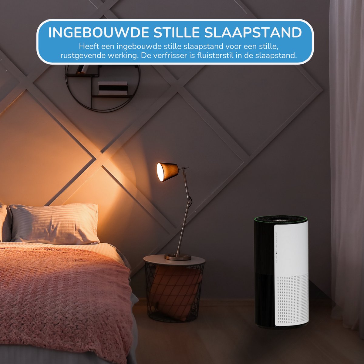 Friskair Luchtreiniger - Air purifier met HEPA Filter - Luchtkwaliteitsindicator - Tegen Allergieën, Huisstofmijt & Fijnstof - 300 m³/h - Slaapstand - Ionisator - Bedienbaar via App — afbeelding 5