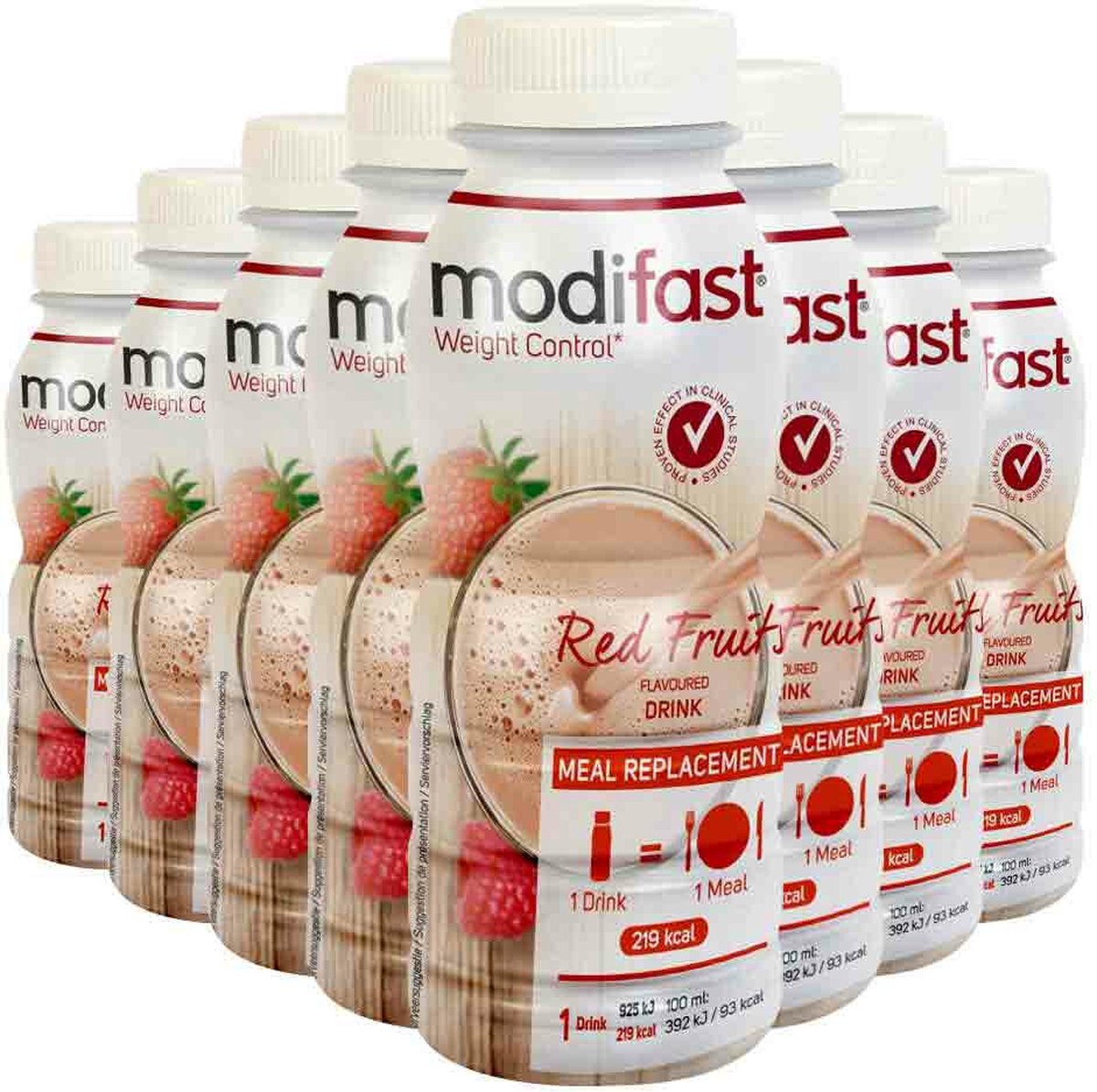 Goedkoopste Modifast Intensive - Afslankdrink - Rood Fruit - 8 x 236 ml