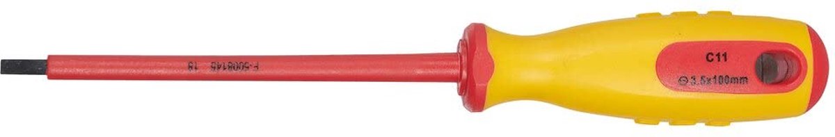 SW-Stahl 33100L-3,5 schroevendraaier VDE I gleufschroevendraaier 3,5 x 100 mm I elektriciensgereedschap I elektrische schroevendraaier