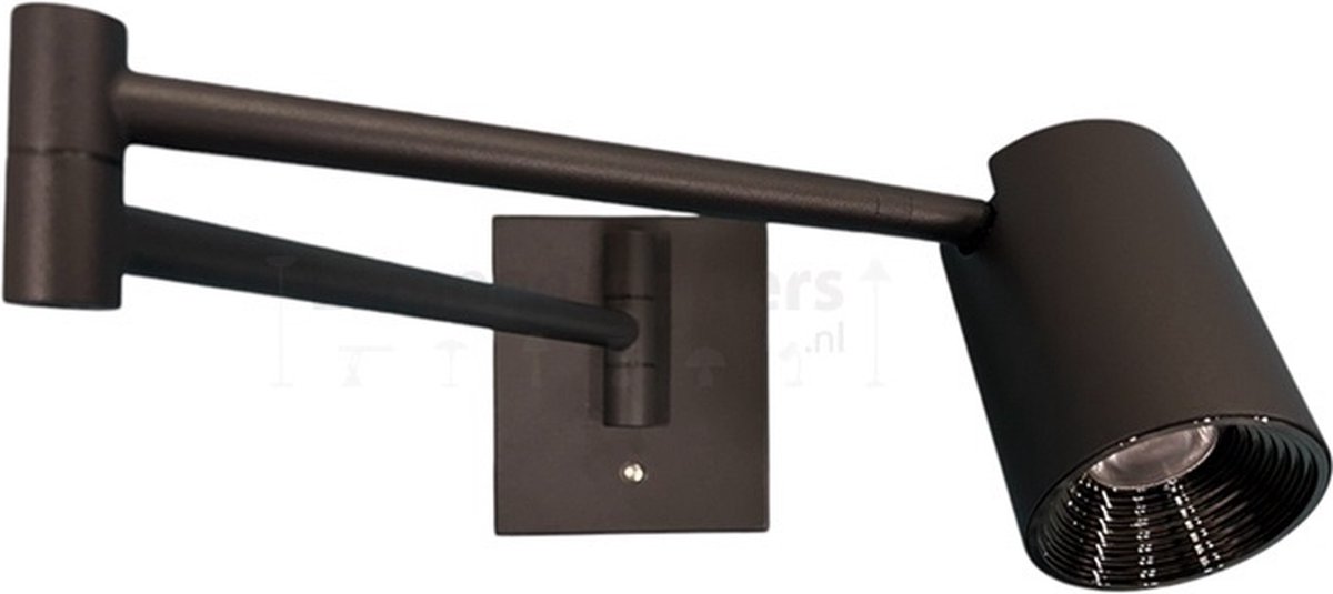 Feelight Wandlamp Picchio Zwart Zwenkarm LED 5.4 Watt incl. Touchdimmer