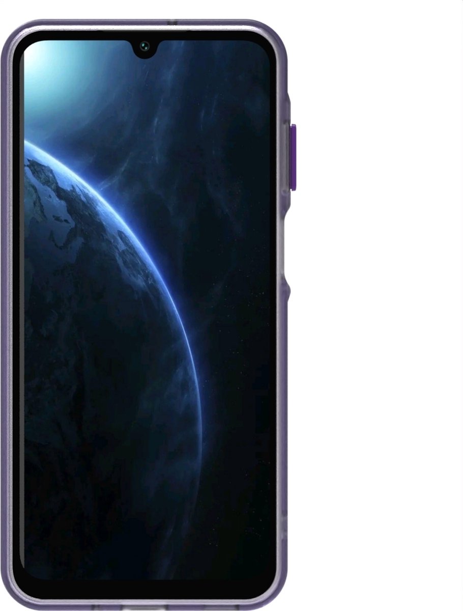 Mobigear Hoesje geschikt voor Samsung Galaxy A16 MagSafe Telefoonhoesje Hardcase | Mobigear Shockproof Backcover | Geschikt voor MagSafe | Geschikt voor Draadloos Opladen met Magnetische Ring | Geschikt voor MagSafe Case - Paars