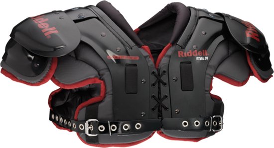 Riddell Rival JV Large Football Shoulder Pads Size 17-18 w/ Belt For 180-200lbs