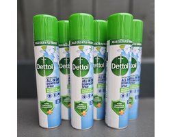 Dettol All-In-One Disinfectant Spray Crisp Linen - 6x300ml