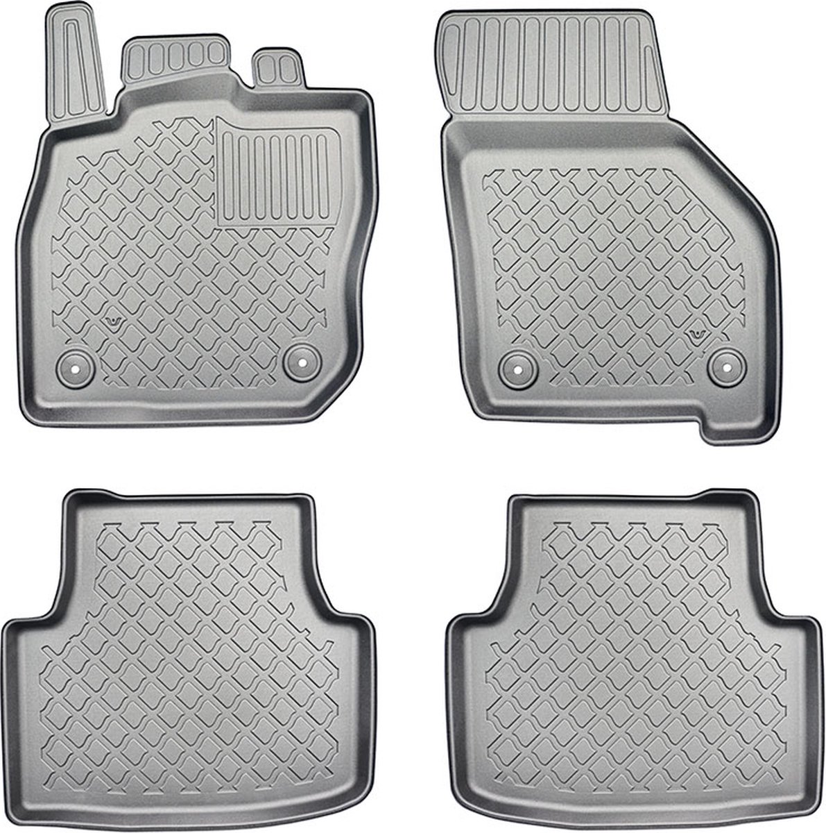 3D Automatten voor Seat Leon 4 (KL) MHEV en Volkswagen Golf 8 Variant MHEV (vanaf 2020-) - 4-delig - TPE-Rubber