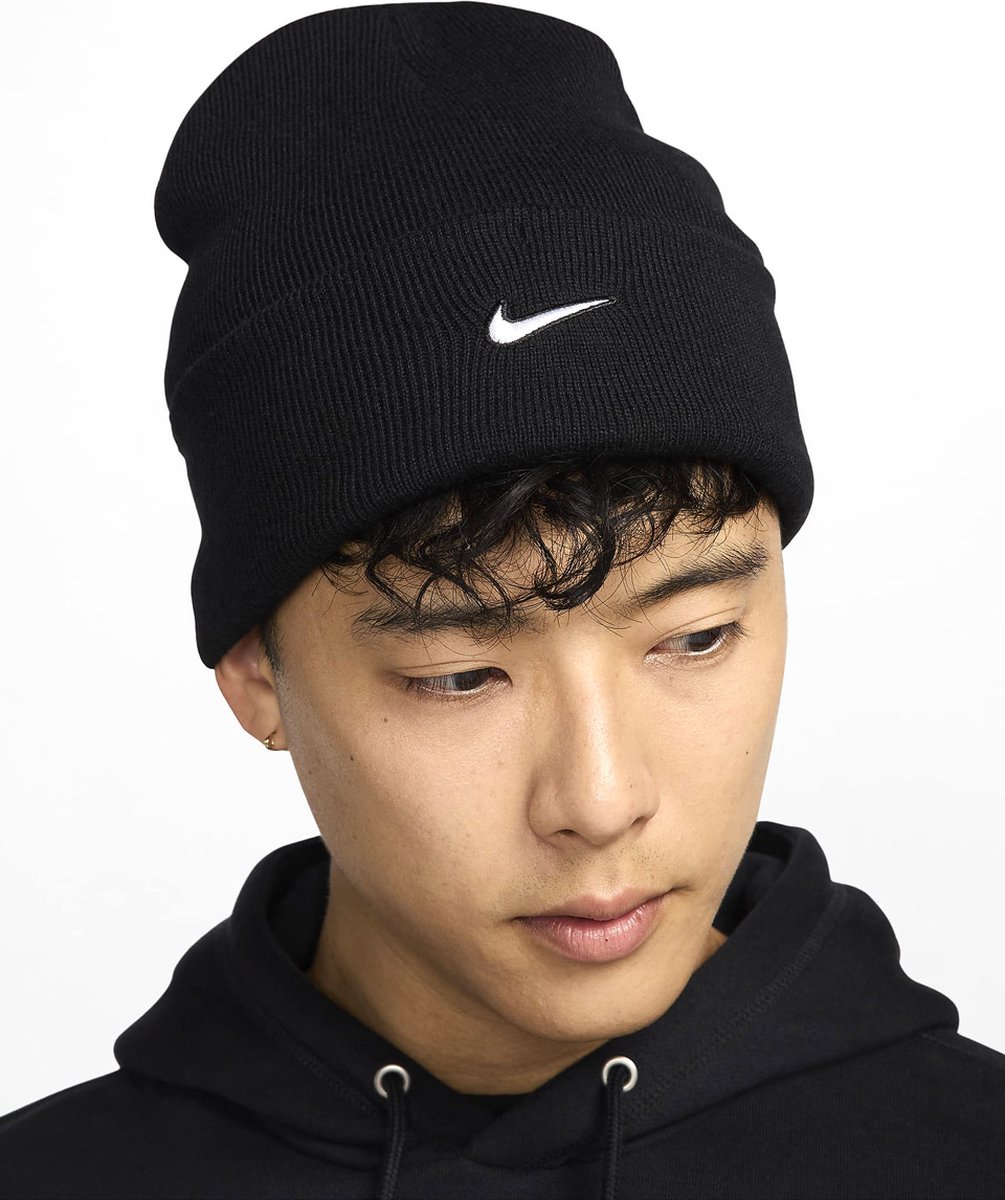 Nike Peake Swoosh Beanie Zwart