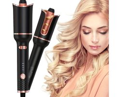 Automatische Krultang - Krultang - Krulborstel Roterend - Haarkruller Automatisch - Keramische Krultang - Magic Hair Curler - Zwart/Goud - 160-220°C - Negatieve Ionen - Anti-Frizz
