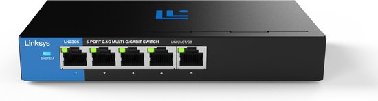 Linksys LN2305 - Netwerk Switch - Unmanaged - 2500 Mbps - 5-Poorten