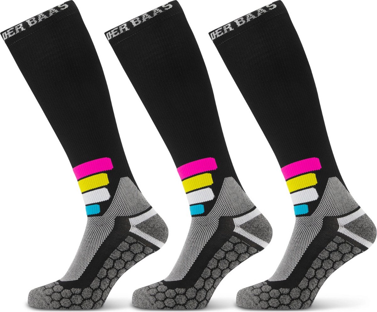 Poederbaas Skisokken Compressie Technical Pro Merino 3 paar Zwart