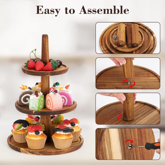 Keramische taartstandaard met 2 niveaus - Een veelzijdige