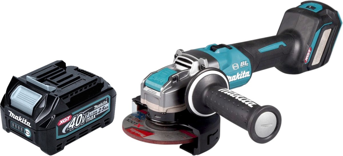 Makita GA 041 GD1 Accuslijper 40 V max. 125 mm X-LOCK Brushless + 1x oplaadbare accu 2,5 Ah - zonder lader