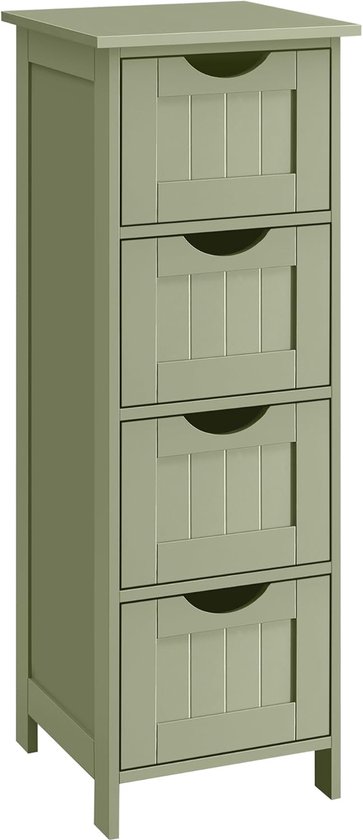 Mondeer Meuble de Salle de Bain, Armoire de Rangement avec 4 Tiroirs et