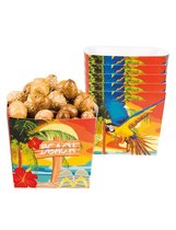 BOLAND BV - 6 kartonnen Beach Party bakjes 40 cl - Decoratie > Dienbladen en schalen