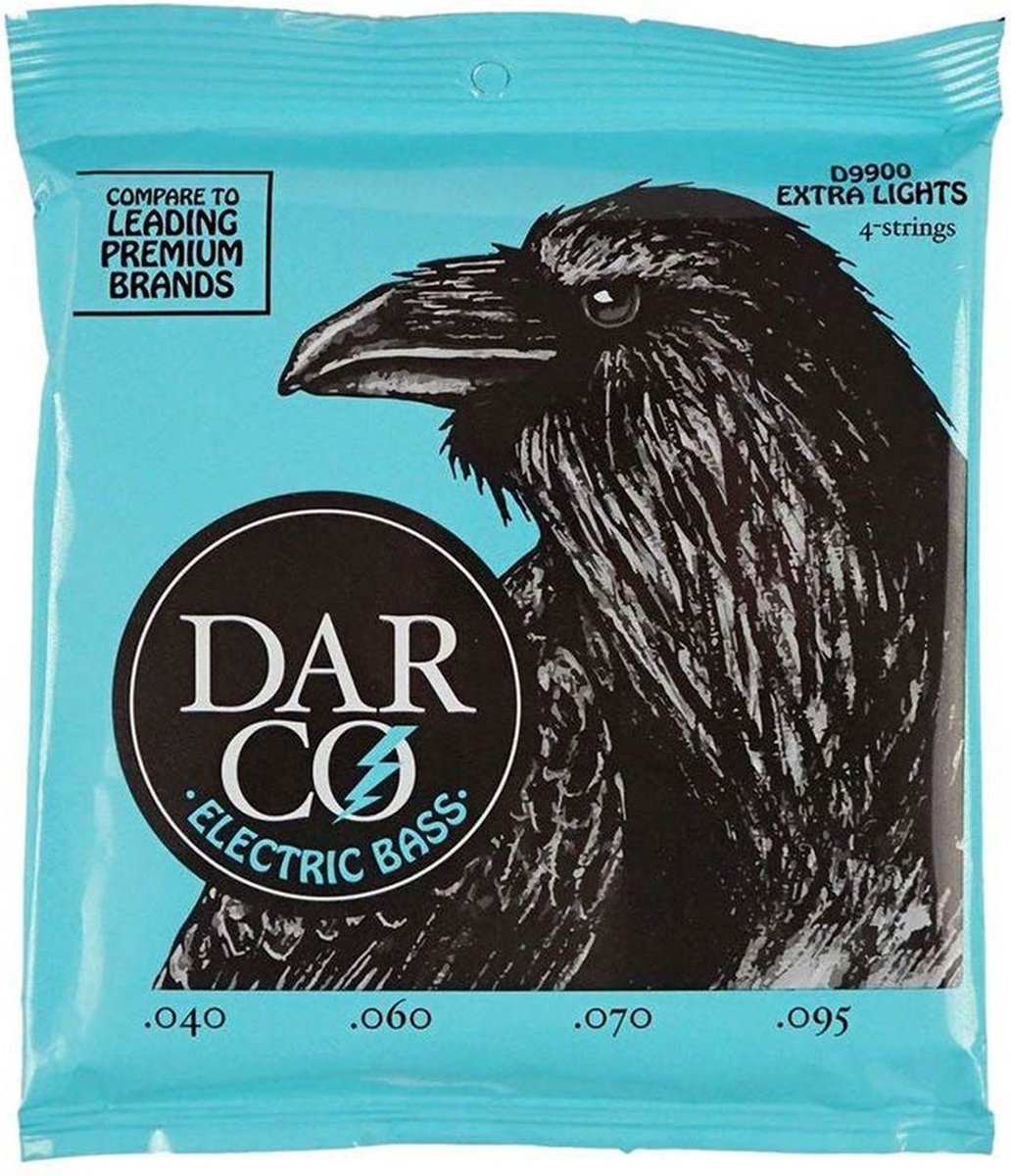Darco D9900 Bassnaren Set Nickel Wound Extra Light (040-095)