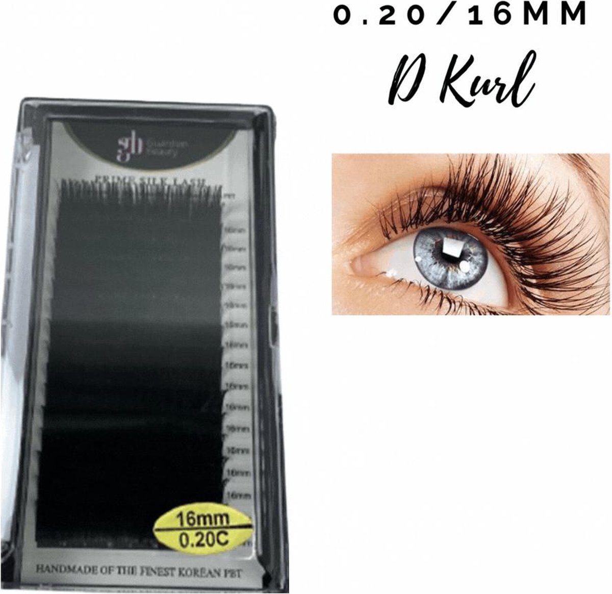 Guardian Beauty Wimpers Extensions - Prime Silk Lashes - 16mm - 0.20 C Krul