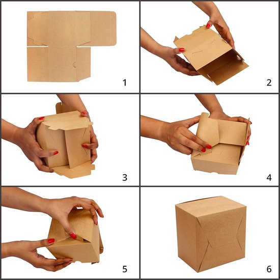 Belle Vous Witte Hobby Kado Dozen (50Pak) - Doos Maat 7,5 x 7,5 x7,5cm - Makkelijk in Elkaar te Zetten Presentaties Geschenk Presentjes Doos - Feestjes, Verjaardagen, Huwelijken, Vakanties