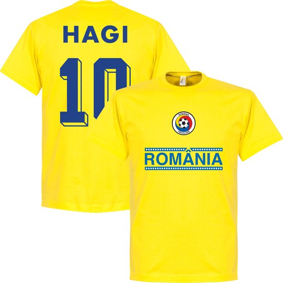 T-Shirt de l'équipe Roumanie Hagi 10 - Jaune - M